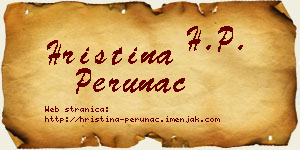 Hristina Perunac vizit kartica